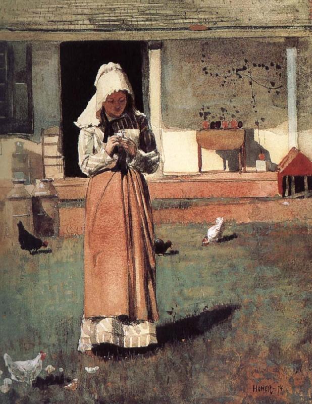Winslow Homer Sick chicken oil painting image
